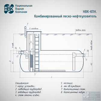 Комбинированный песконефтеуловитель НВК КПН-6