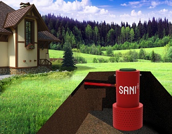 Автономный вертикальный септик биологической очистки сточных вод SANI-S-5